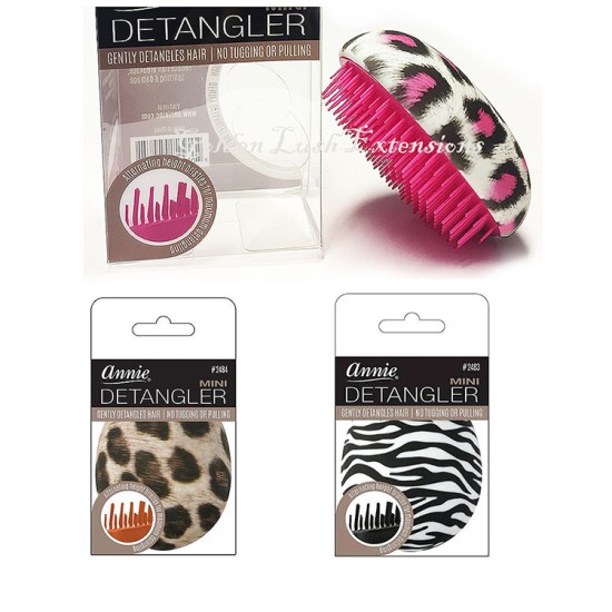 Mini Detangler Zebra/Leopard Travel Size Brush