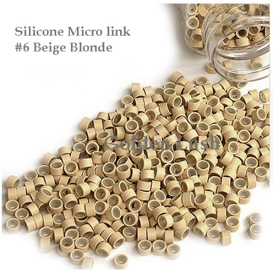 1000 pcs (size 50.28.30) Aluminum MICRO BEADS/LINKS with silicone 1000 pcs (size 50.28.30) Aluminum MICRO BEADS/LINKS with silicone