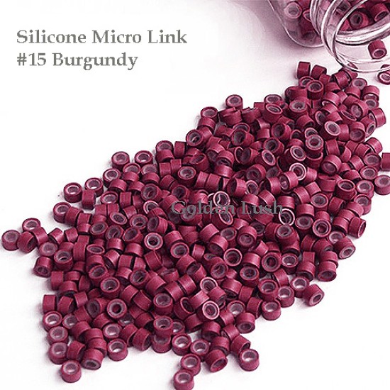 1000 pcs (size 50.28.30) Aluminum MICRO BEADS/LINKS with silicone