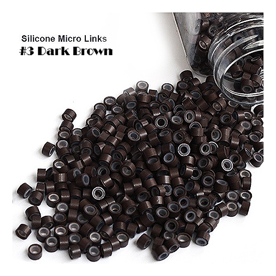 1000 pcs (size 50.28.30) Aluminum MICRO BEADS/LINKS with silicone 1000 pcs (size 50.28.30) Aluminum MICRO BEADS/LINKS with silicone