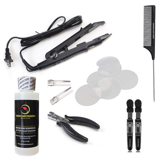 Fusion Kits Hair Iron Loof Stainless Steel Pliers, Heat Shield Protectors + Tail Comb/Bonds Remover Fusion Kits Hair Iron Loof Stainless Steel Pliers, Heat Shield Protectors + Tail Comb/Bonds Remover