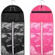 Portable Hair Extensions Storage Bag Transparent Zip Up Closure Protection case with Wooden Clip In Hanger