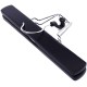 Portable Hair Extensions Storage Bag Transparent Zip Up Closure Protection case with Wooden Clip In Hanger