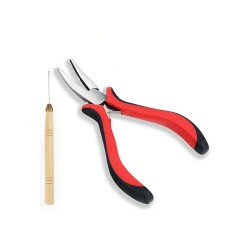 Curve Nose Hair Extension Kit Pliers Pulling Hook