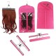 Portable Hair Extensions Storage Bag Transparent Zip Up Closure Protection case with Wooden Clip In Hanger Portable Hair Extensions Storage Bag Transparent Zip Up Closure Protection case with Wooden Clip In Hanger
