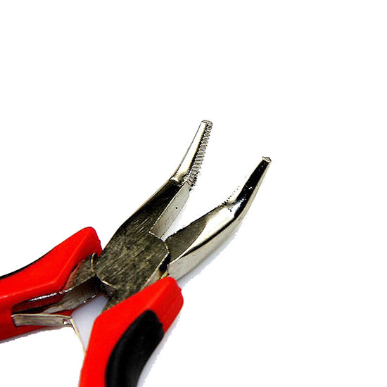 Curve Nose Pliers / Ring / Bead Hair Extensions Curved Steel and Rubber handle Curve Nose Pliers / Ring / Bead Hair Extensions Curved Steel and Rubber handle