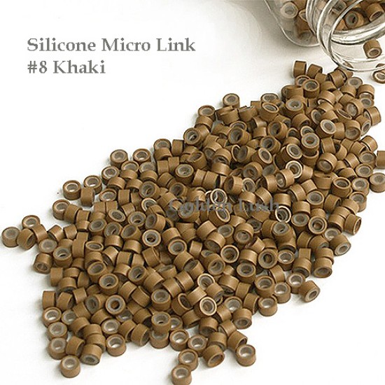 1000 pcs (size 50.28.30) Aluminum MICRO BEADS/LINKS with silicone 1000 pcs (size 50.28.30) Aluminum MICRO BEADS/LINKS with silicone