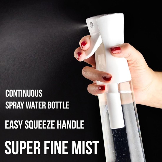 MHB (Must-Have Beauty) 1pc Continuous Spray Bottle - Premium Quality 10oz Empty Spray Bottle Continuous