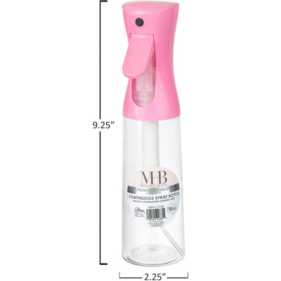 MHB (Must-Have Beauty) 1pc Continuous Spray Bottle - Premium Quality 10oz Empty Spray Bottle Continuous