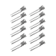 12PCS Double Prong Metal Clips 5cm Hairdressing Section Metal Alligator Hair Clips