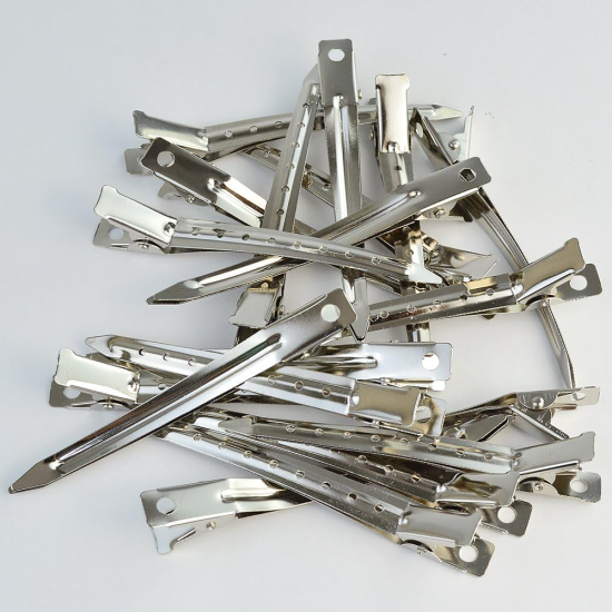 24PCS Double Prong & Duck Bill Metal Clips 5cm Hairdressing Section Metal Alligator Hair Clips 24PCS Double Prong & Duck Bill Metal Clips 5cm Hairdressing Section Metal Alligator Hair Clips