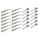 24PCS Double Prong & Duck Bill Metal Clips 5cm Hairdressing Section Metal Alligator Hair Clips