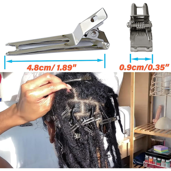 24PCS Double Prong & Duck Bill Metal Clips 5cm Hairdressing Section Metal Alligator Hair Clips 24PCS Double Prong & Duck Bill Metal Clips 5cm Hairdressing Section Metal Alligator Hair Clips