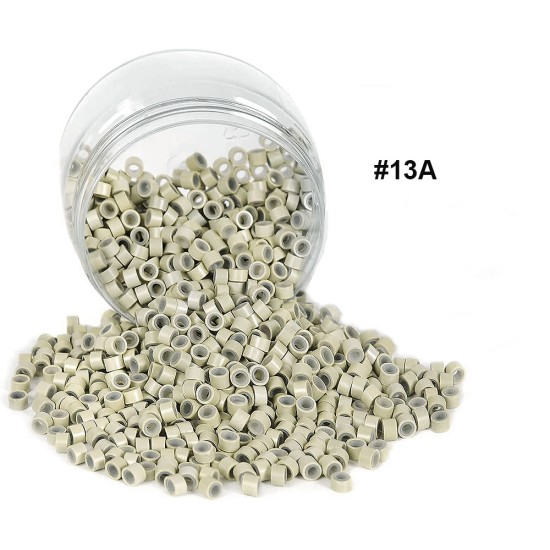 1000 pcs (size 50.28.30) Aluminum MICRO BEADS/LINKS with silicone 1000 pcs (size 50.28.30) Aluminum MICRO BEADS/LINKS with silicone