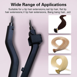 HAIR EXTENSIONS CONNECTOR IRON WITH TEMPERATURE CONTROL