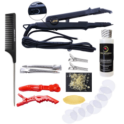 Fusion Full Kits Hair Iron Loof Connector Set with All Accessories Red Clips