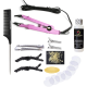 Fusion Full Kits Hair Pink Iron Loof Connector Set with All Accessories Black Clips Fusion Full Kits Hair Pink Iron Loof Connector Set with All Accessories Black Clips
