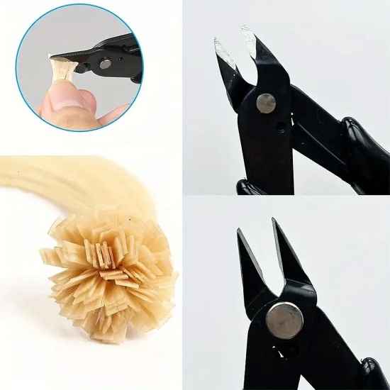 Hair Extension Keratin Bonding Cutter Pliers High-Quality Rivet, Durable Stainless Steel, with Comfort Grip Handle (ONE PC)