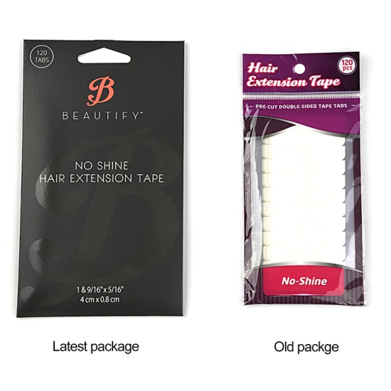No Shine Hair Extension Tape 120 Tabs Double Sided Adhesive Pack (10 Sheets) No Shine Hair Extension Tape 120 Tabs Double Sided Adhesive Pack (10 Sheets)