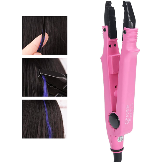 Fusion Pre-bonded Kits Hair Iron Loof Stainless Steel Pliers Rubber Handle, Heat Shields Protectors + Tail Comb