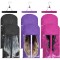 Portable Hair Extensions Storage Bag Transparent Zip Up Closure Protection case with Wooden Clip In Hanger