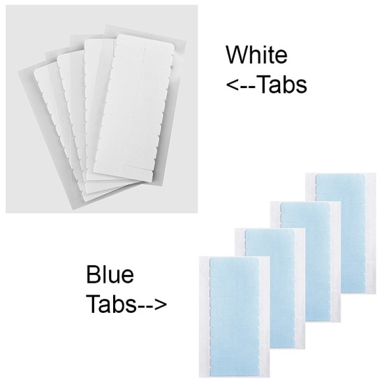 Super strong hold NO SHINE White Replacement Tape Tabs Double Sided (Clear)12 Tabs/Sheet) Super strong hold NO SHINE White Replacement Tape Tabs Double Sided (Clear)12 Tabs/Sheet)