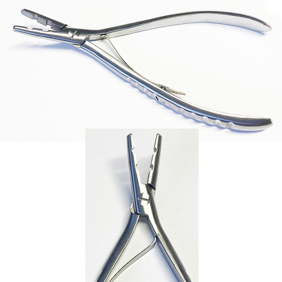 Premium Quality 2 holes Stainless Steel Hair Pliers for micro ring/Nano link/beads/Tube Hair