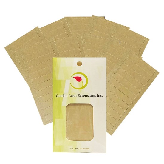 Single Sided  Hair Extension Tape Tabs 120/ 10 sheets (Brown)
