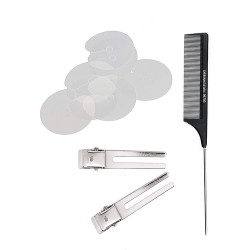 Tail Comb Heat Shield Head Protector + Metal Pin Clips 2 pcs