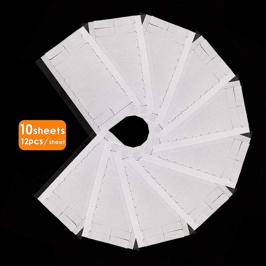 No Shine Hair Extension Tape 120 Tabs Double Sided Adhesive Pack (10 Sheets) No Shine Hair Extension Tape 120 Tabs Double Sided Adhesive Pack (10 Sheets)
