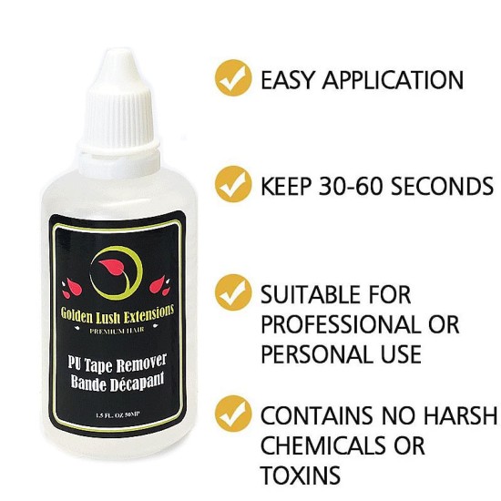 (Fast Act!) Adhesive Tape/Lace Wig Remover Solution Bottle 1.5FL White Cap