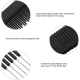 Professional Styling Combs, Black Carbon Lift Teasing Combs with Metal Prong