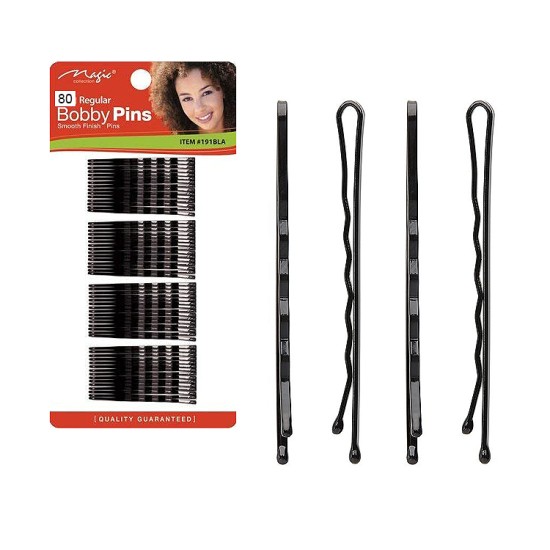 SUPER-STRONG 80pcs BLACK BOBBY PINS