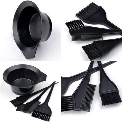 Hair Dye Color Brush Bowl Set Mixing Bowl Kit , 4 Piece Set