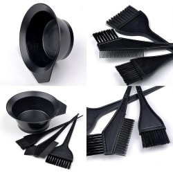 Hair Dye Color Brush Bowl Set Mixing Bowl Kit , 4 Piece Set