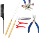 Hair Combo Set Kits with Pliers For Tape hair, Micro Ring, Nano tip, Cold Fusion and Pull-thru Hair