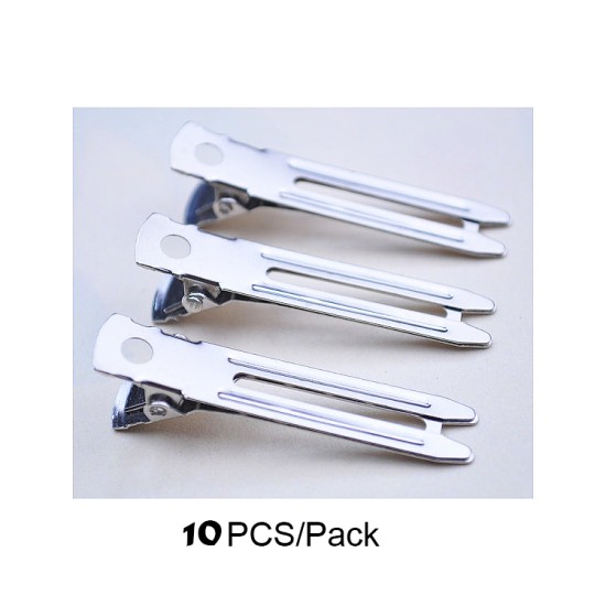 Metal Pin Curl Clips, Strong Non-slip Grip Alligator Clips Silver Hairpins for Hair Extensions 10pcs/pack Metal Pin Curl Clips, Strong Non-slip Grip Alligator Clips Silver Hairpins for Hair Extensions 10pcs/pack