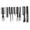 10 Pcs/ Set Styling Tool Multi function Pro Barbers Comb Sets 
