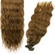 #6 CHESTNUT BROWN Beach Wave Fusion U-tip Pre-bonded Hair Extensions Length 22"- 50g/QTY (Loose Wave)
