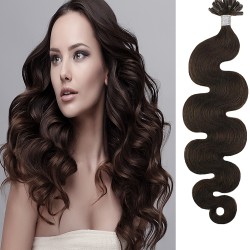 #2 DARKEST BROWN U-Tip Body Wave  Pre-bonded Hair Extensions 50g/qty 20"