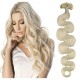 #60 PLATINUM BLONDE U-Tip Body Wave Pre-bonded Fusion Hair Extensions 50g/qty 20"