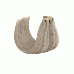 #18/60/101G (ASH BLONDE/PLATINUM BLONDE/STERLING SILVER) Clip-in Highlight Hair Extensions 120g 20''