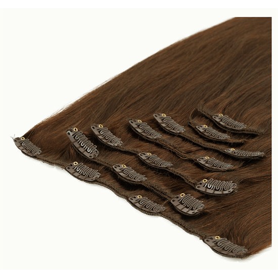 #3 DARK BROWN Bugatti Clip-in Hair 120g Lengths 18" & 22" #3 DARK BROWN Bugatti Clip-in Hair 120g Lengths 18" & 22"