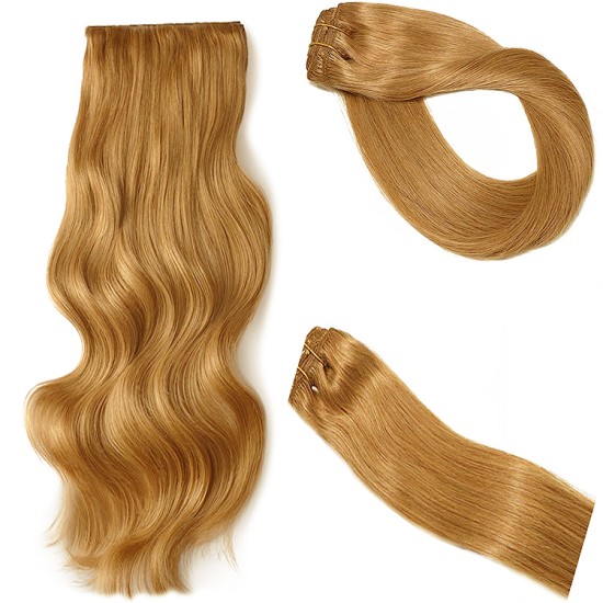 #14 LIGHT GOLDEN BLONDE Bugatti Clip-in Hair Extensions 120g 