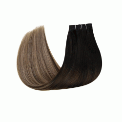 #2/8/18 (NATURAL BLACK/ASH BROWN/ASH BLONDE) Clip-in Ombre Hair Extensions 120g 20" 