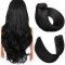 #1 JET BLACK Bugatti Clip-in Hair Extensions 120g