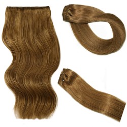 #6 CHESTNUT BROWN Bugatti Clip-in Hair Extensions 120g 