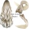 #18/60 ASH BLONDE/PLATINUM BLONDE Clip-in Ombre Hair Extensions 130g 20" 