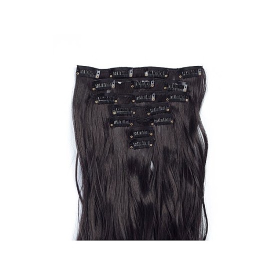 #1B NATURAL BLACK Bugatti Clip-in Hair Extensions 120g 18"/22" #1B NATURAL BLACK Bugatti Clip-in Hair Extensions 120g 18"/22"