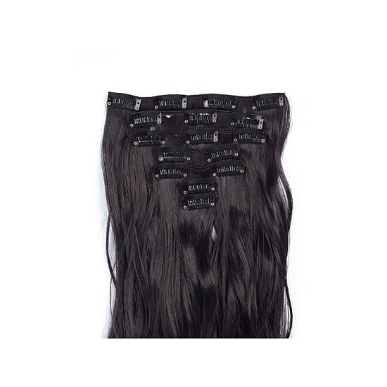 #1B NATURAL BLACK Bugatti Clip-in Hair Extensions 120g 18"/22"